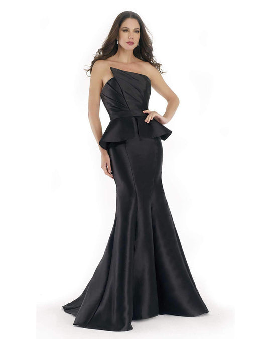 Morrell Maxie - 15635 Strapless Asymmetric Mermaid Dress In Black
