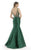 Morrell Maxie - 15649 Sparkling Beaded Illusion Mermaid Dress In Green