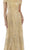 Morrell Maxie - 15662 Gilded Diamond Lace Evening Dress In Gold