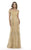 Morrell Maxie - 15662 Gilded Diamond Lace Evening Dress In Gold