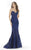 Morrell Maxie - 15668 Sweetheart Bustier Mermaid Gown In Blue