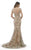 Morrell Maxie - 15720 Classic Illusion Masterpiece Mermaid Gown In Pink and Multi-Color