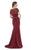 Morrell Maxie - 15726 Embellished V-neck Trumpet Dress In Red