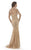 Morrell Maxie - 15737 Embellished Long Sleeve Dress In Neutral