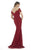 Morrell Maxie - 15741 Embellished Sheer Bateau Dress In Red