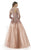 Morrell Maxie - 15745 Illusion Neck Beaded Lace Gown In Pink