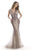 Morrell Maxie - 15748 Bejeweled Mermaid Evening Gown In Gray and Neutral