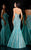 MNM Couture - 8137W Strapless Swirl Encrusted Mermaid Gown In Blue