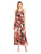 Sangria - DBFX876 Floral Printed Jersey A-line Dress in Red and Floral