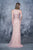 Nina Canacci - 8141 Sheer Beaded Sleeveless Evening Gown In Orange
