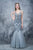 Nina Canacci - 8142 Jeweled V-neck Mermaid Dress In Silver and Neutral