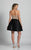 Dave & Johnny - A5406 Beaded Two Piece Pleated Cocktail Dress in Black