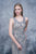 Nina Canacci - 8143 Sleeveless Diamonds Illusion Evening Dress In Neutral and Silver