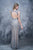 Nina Canacci - 8143 Sleeveless Diamonds Illusion Evening Dress In Neutral and Silver