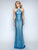 Nina Canacci - 8144 Embellished Halter Sheath Dress With Train