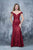 Nina Canacci - 8145 Appliqued Off-Shoulder Trumpet Gown In Red