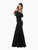 Poly USA - 8146 Flounce Off Shoulder  Mermaid Jersey Dress In Black