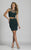 Dave & Johnny - A5944 Two Piece Beaded Short Dress in Green