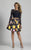 Dave & Johnny - A5955 Long Sleeve Lace and Floral Cocktail Dress in Print