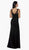 Poly USA - 8148 Sleeveless Illusion Scoop Jersey Trumpet Dress In Black