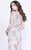 Shail K - 1280 Floral Long Sleeves Long Dress In Pink