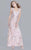 Shail K - 1283 Beaded V Neck Long Gown In Pink