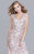 Shail K - 1283 Beaded V Neck Long Gown In Pink