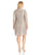 Alex Evenings - 4121655 Square Neck Lace Dress with Open Jacket in Silver and White