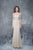 Nina Canacci - 8153 Shimmering Halter Embellished Evening Gown  In White and Neutral
