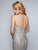 Nina Canacci - 8155 Glitter Lace Triple Spaghetti Strap Evening Gown In Silver and Neutral