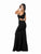 Poly USA - 8156 Halter Neck Sexy Back Cutout Mermaid Jersey Dress In Black