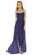 Social Bridesmaids by Dessy - Strapless Gown in Midnight 8159 in Blue