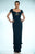 Daymor Couture - Ruched Sweetheart Ruffled Long Gown 815 in Blue