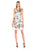 Adrianna Papell - 12255380 Printed Scoop A-line Dress in White and Multi-Color