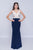 Nina Canacci - 2184 Lace V-neck Trumpet Dress With Train