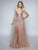 Nina Canacci - 8165 Embellished One Shoulder Mesh A-line Dress