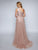Nina Canacci - 8165 Embellished One Shoulder Mesh A-line Dress In Pink