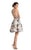 Johnathan Kayne - 7201 Haltered Floral Print Cocktail Dress in Brown and Multi-Color