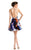 Johnathan Kayne - 7203 Plunging Halter Neck Cocktail Dress in Blue