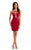 Johnathan Kayne - 7204 Bejeweled Scoop Neck Cocktail Dress in Red