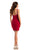 Johnathan Kayne - 7204 Bejeweled Scoop Neck Cocktail Dress in Red