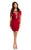 Johnathan Kayne - 7204 Bejeweled Scoop Neck Cocktail Dress in Red