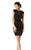 Johnathan Kayne - 7207 Jewel Neck Fitted Cocktail Dress in Black