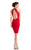 Johnathan Kayne - 7211 Bedazzled Halter Sheath Dress in Red