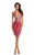 Johnathan Kayne - 7214 Embellished Halter Sheath Dress in Red