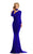 Johnathan Kayne - 7215 Embellished Asymmetric Trumpet Dress in Blue