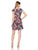 Adrianna Papell - AP1D101129P Floral Printed Fit and Flare Dress in Blue and Multi-Color