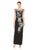 Decode 1.8 - 184309 Scalloped Square Neck Floral Embroidered Dress in Black and Pink
