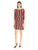 Taylor - Print Bateau Neck Dress 8659M in Red and White