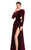 Johnathan Kayne - 7219 Embossed Jewel Long Sleeves Evening Gown in Red